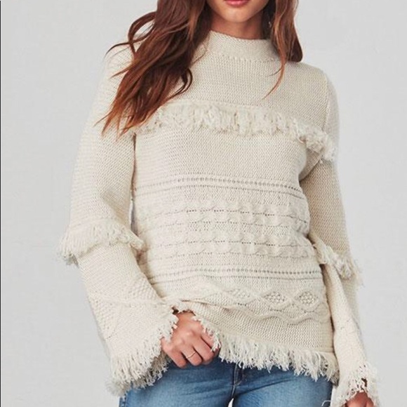 BB Dakota Sweaters - BB DAKOTA Fringed Sweater